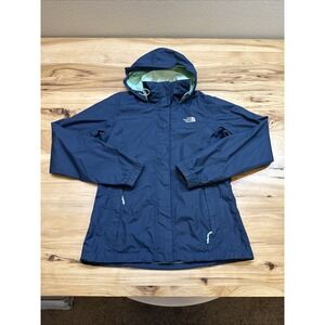 The North Face Rain Lightweight Hooded Jacket Hyvent Women's Small - Teal
